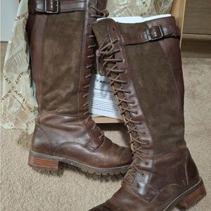 Ariat Women's Lace Up Brown Leather Boots
